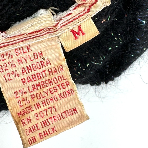 PRONTO MODA  Metallic Speckled Silk/Angora/Lambswool Sleeveless Turtleneck - Picture 8 of 9